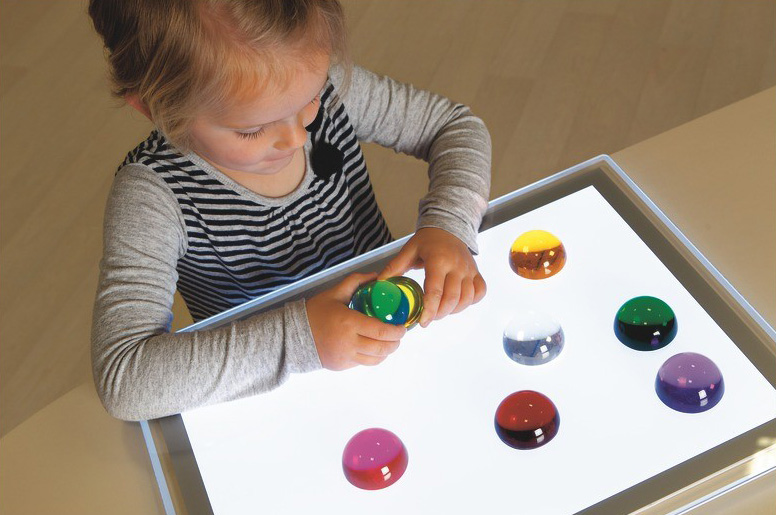 Sensory Play- light table from wesco