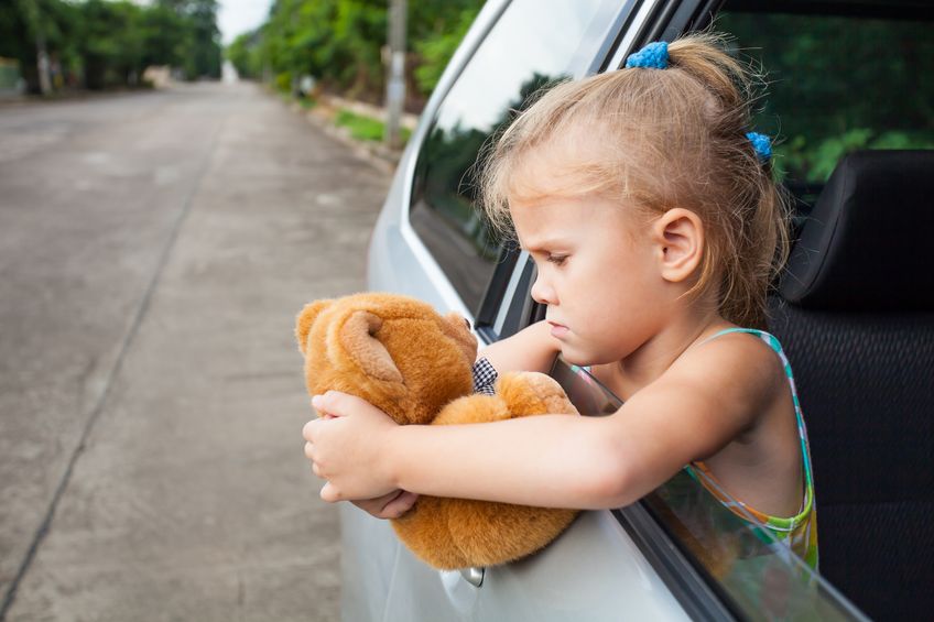 Separation Anxiety girl with toy