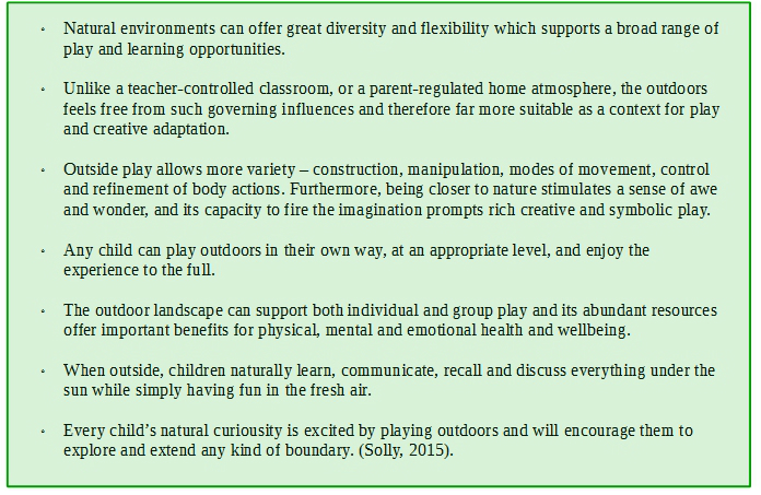 the benefits of outdoor play