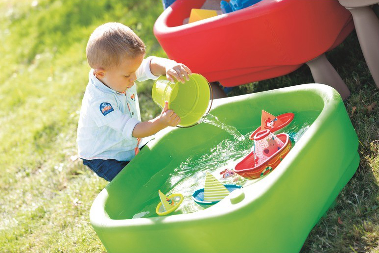 Nature activities for kids - water and sand materials are great way for children to experience natural materials